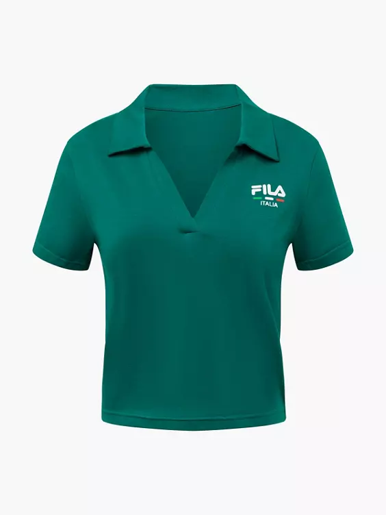 FILA Crop Poloshirt in grün