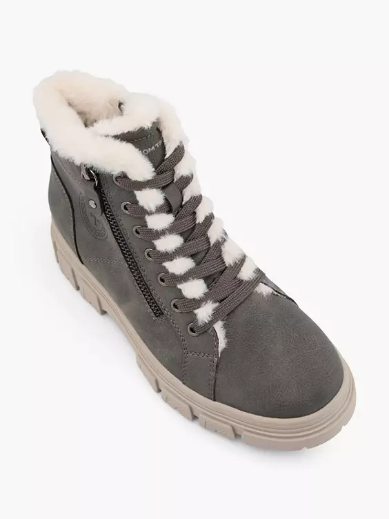 TOM TAILOR Schnürboots in grau