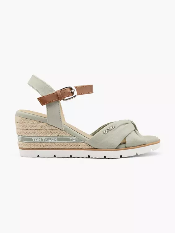 TOM TAILOR Keilsandalette in beige