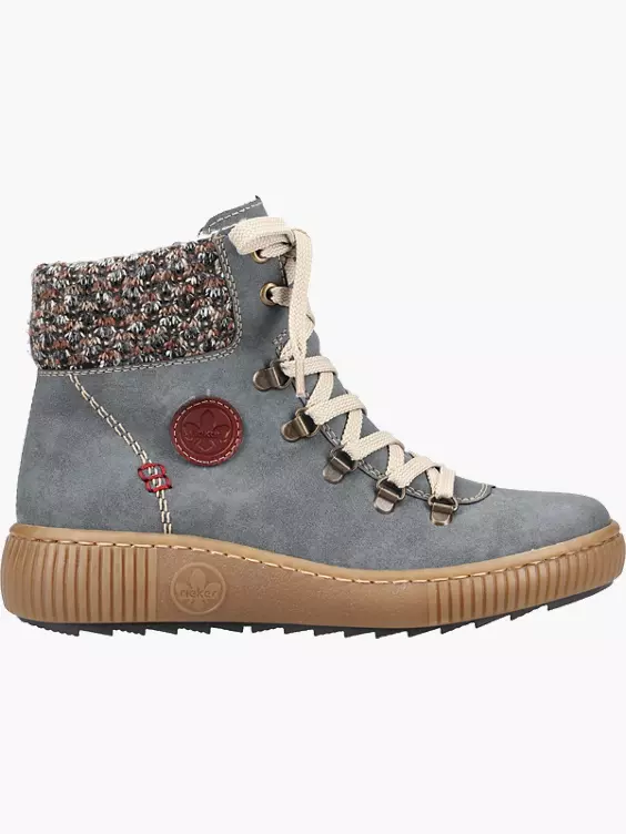 Rieker Damen Schnürstiefel in blau