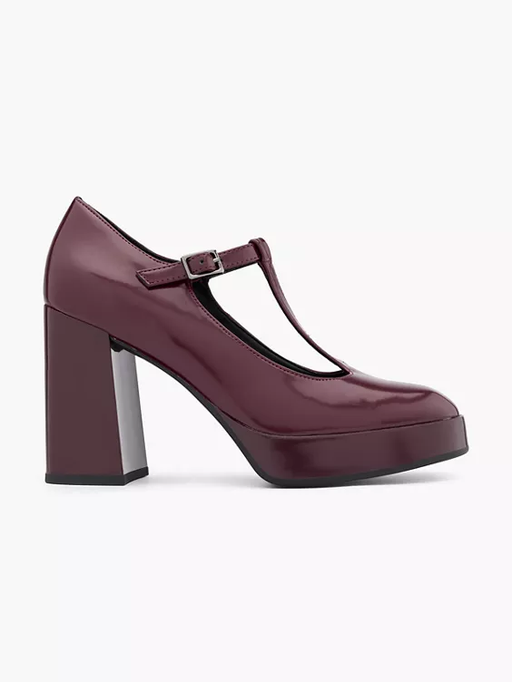 Catwalk T-Spangenpumps in bordeaux
