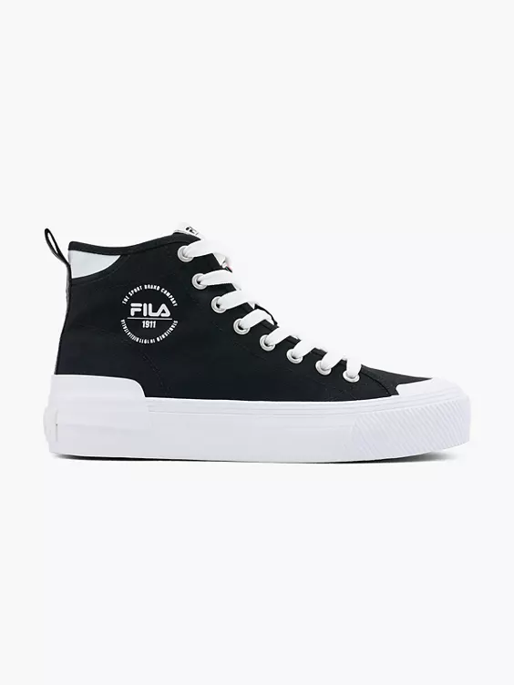 FILA Hoher Platform Sneaker in schwarz
