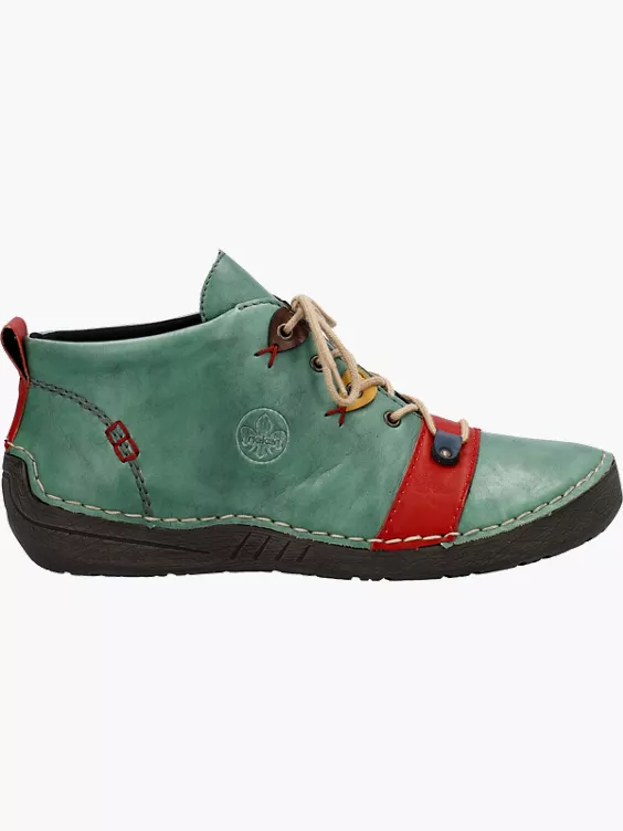 Rieker Damen Schnürschuhe in grün