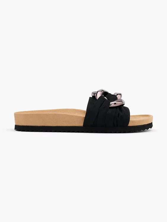 Graceland Pantolette in schwarz