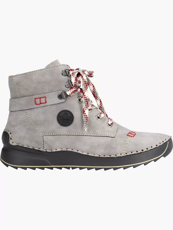 Rieker Damen Schnürstiefel in grau