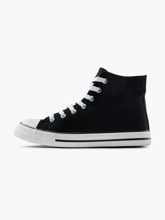 Vty Hoher Sneaker in schwarz