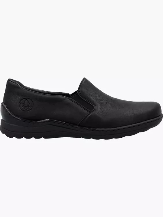 Rieker Damen Slipper in schwarz