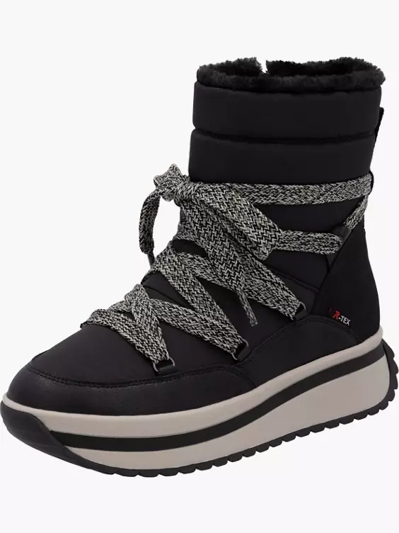 Damen Schnürstiefel in schwarz