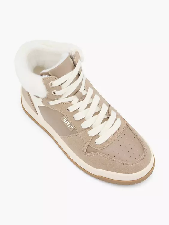 ESPRIT Hoher Sneaker in taupe