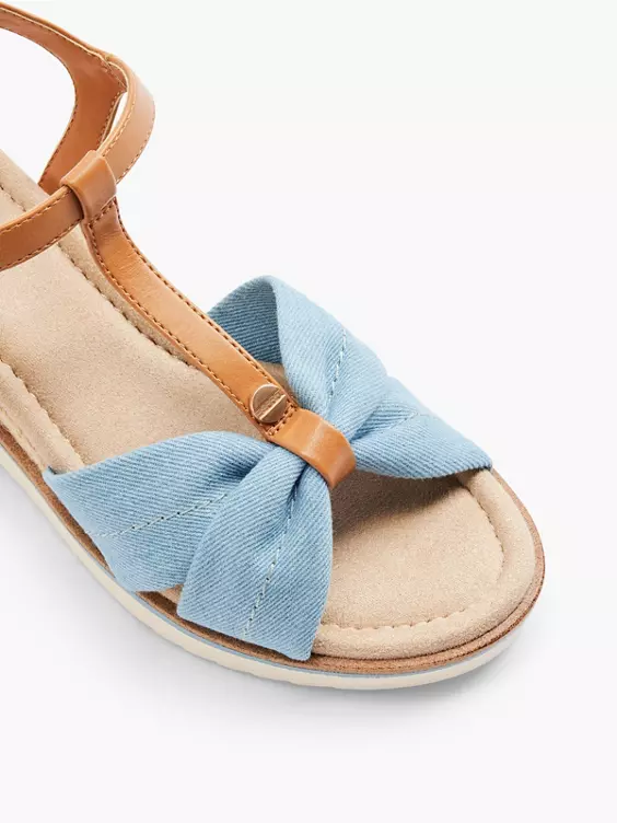 ESPRIT Keilsandalette in blau