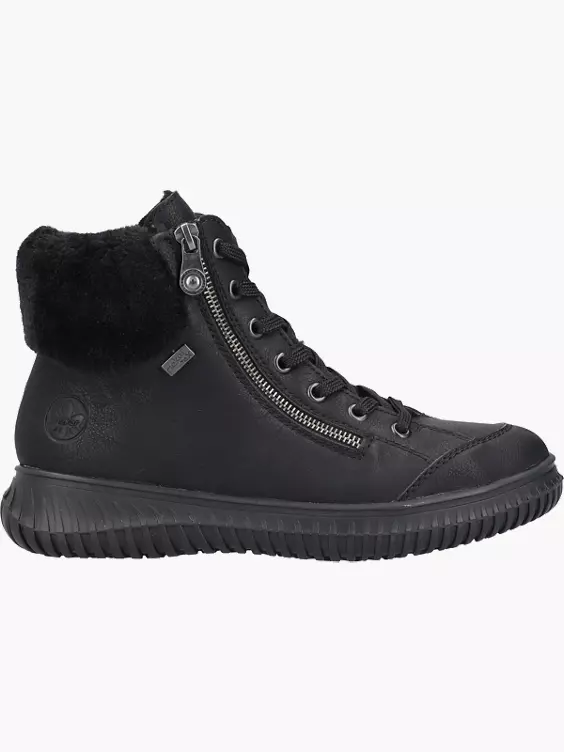 Rieker Damen Schnürstiefel in schwarz