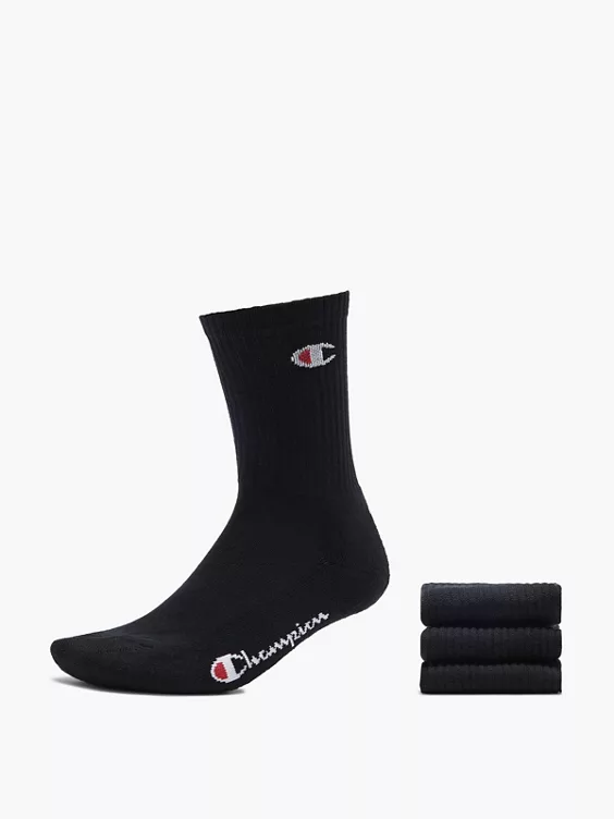 Champion 3er Pack Socken in schwarz