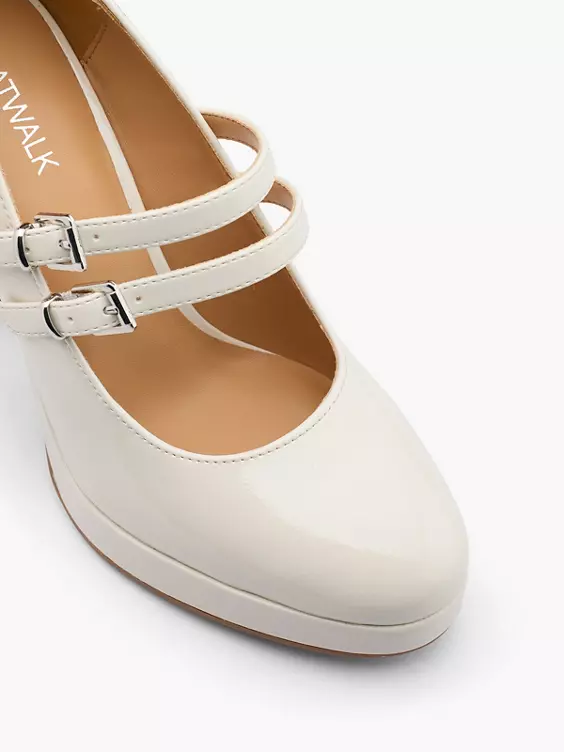 Catwalk Mary Jane Pumps in creme