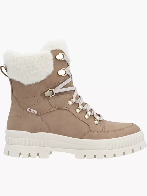 Damen Schnürstiefel in beige