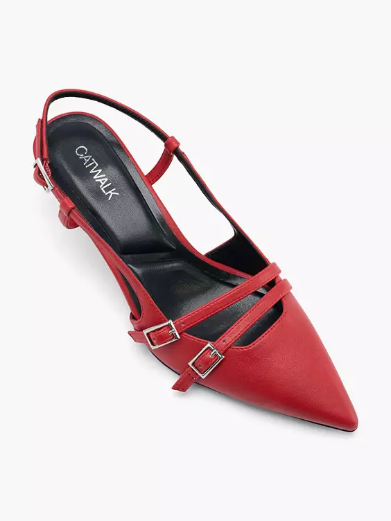 Catwalk Slingpumps in rot