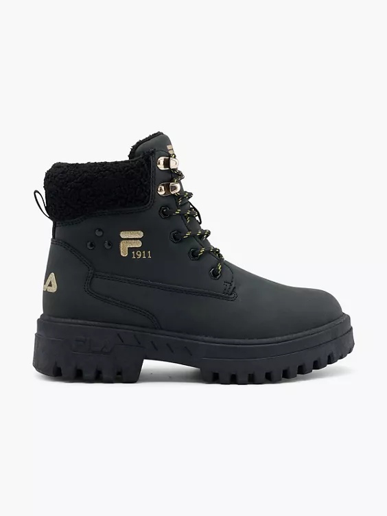 FILA Schnürboots in schwarz