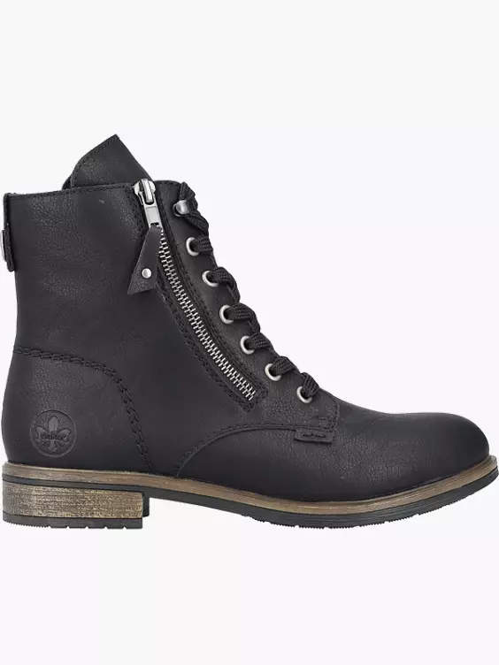 Rieker Damen Schnürstiefel in schwarz