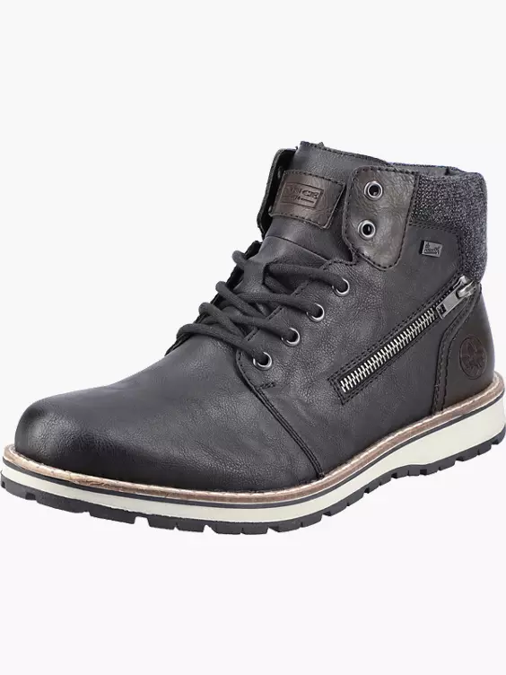 Rieker Herren Schnürstiefel in schwarz