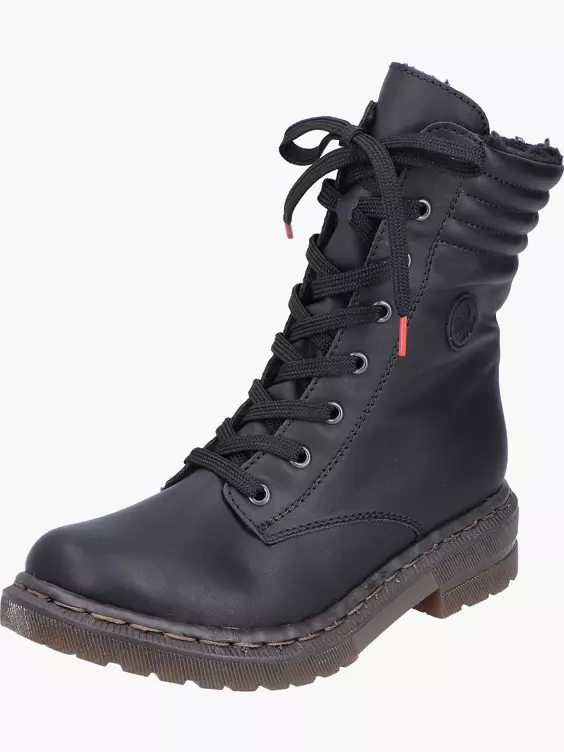 Rieker Damen Schnürstiefel in schwarz