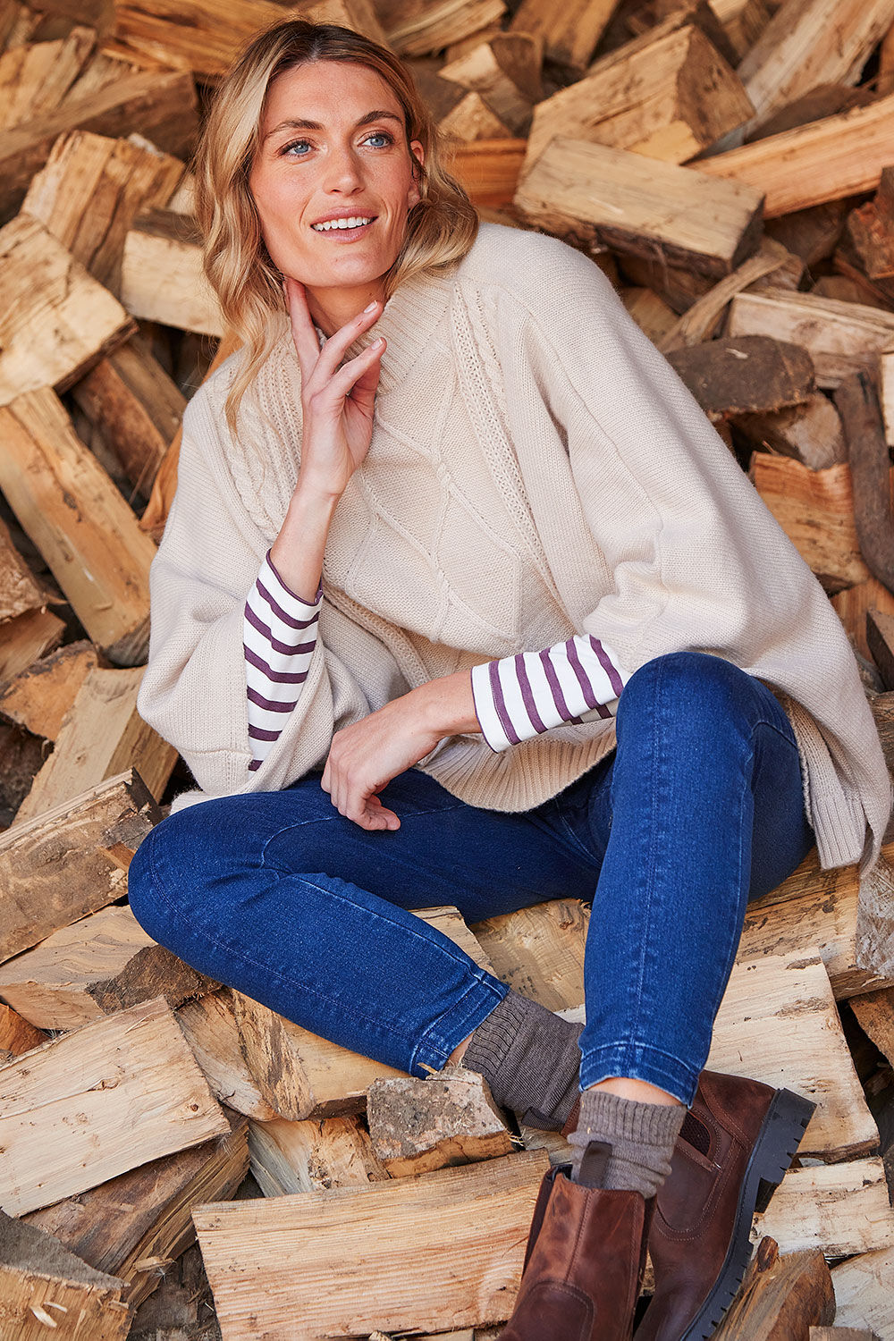 Autonomy – Cable Knit Poncho