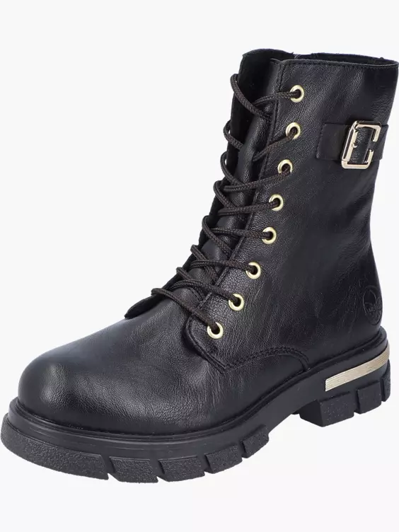 Rieker Damen Biker Boots in schwarz