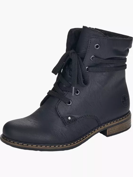 Rieker Damen Schnürstiefel in schwarz