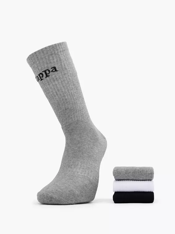 Kappa 3er Pack Socken in grau
