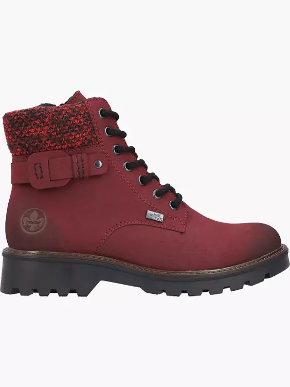 Rieker Damen Schnürstiefel in rot