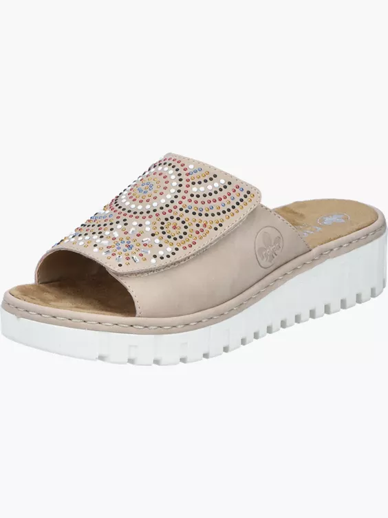 Rieker Damen Pantoletten in beige