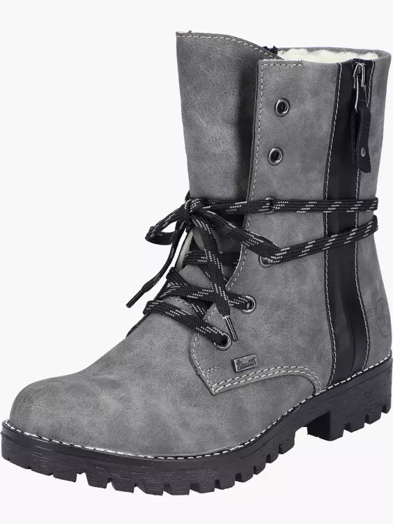 Rieker Damen Schnürstiefel in grau