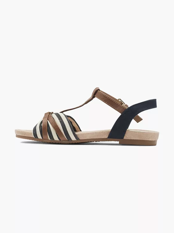 TOM TAILOR Sandale in cognac