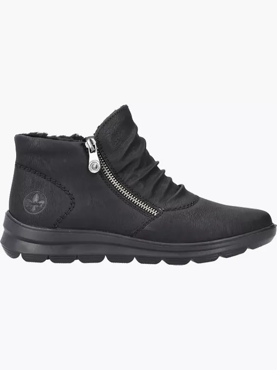 Rieker Damen Slipper in schwarz