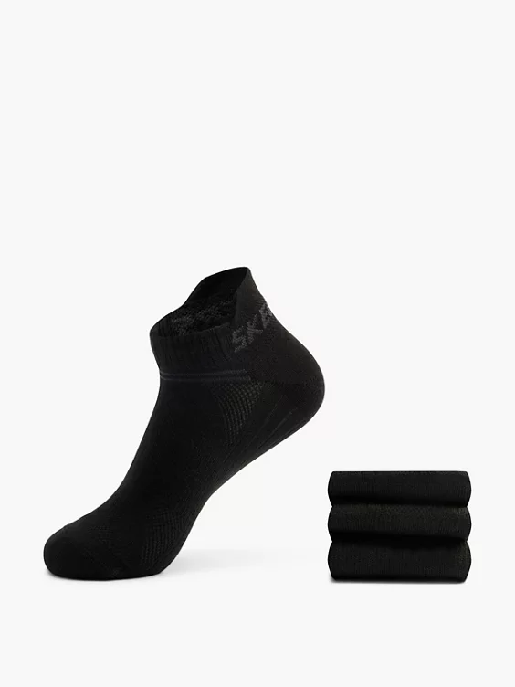Skechers 3er Pack Sneakersocken in schwarz