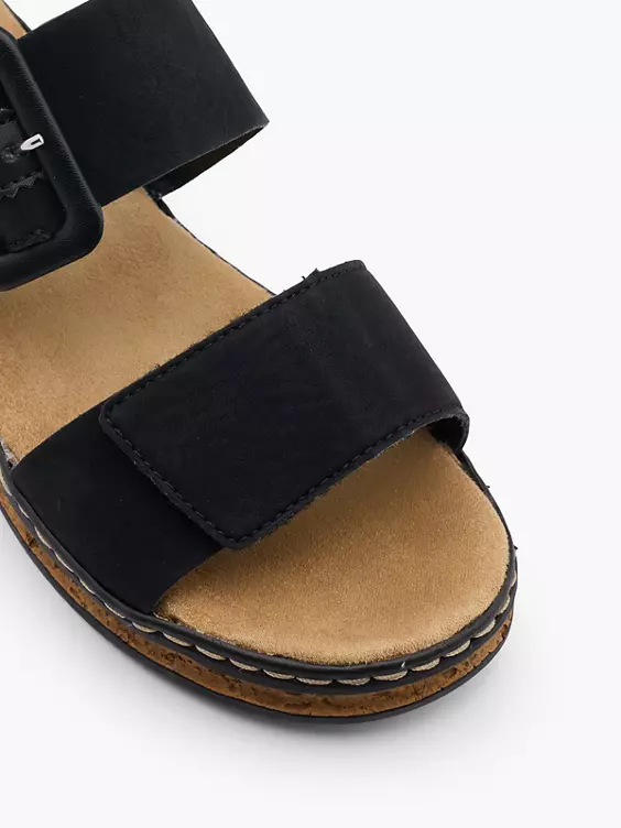 Rieker Keilsandalette in schwarz