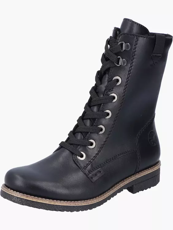 Rieker Damen Schnürstiefel in schwarz