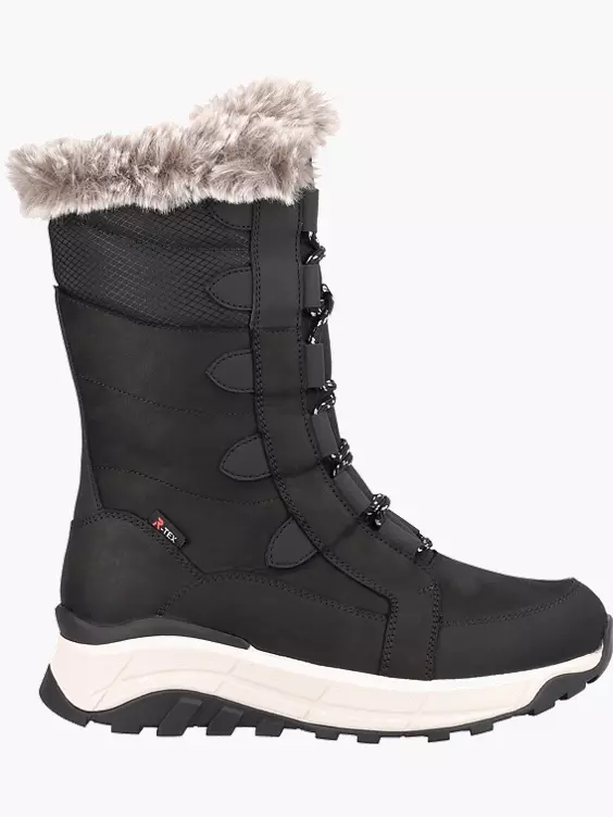 Damen Schnürstiefel in schwarz