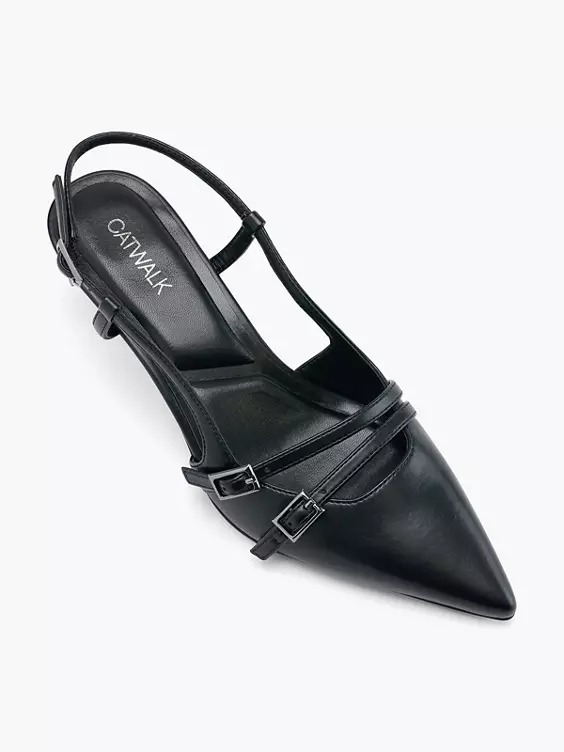 Catwalk Slingpumps in schwarz