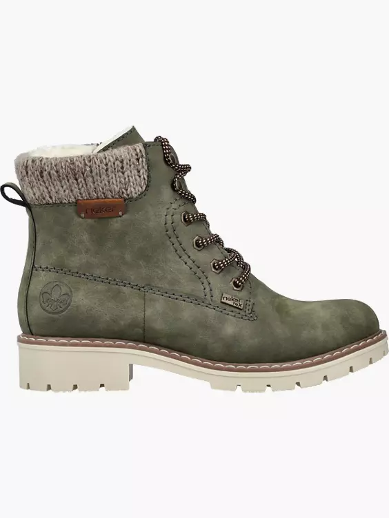 Rieker Damen Schnürstiefel in grün