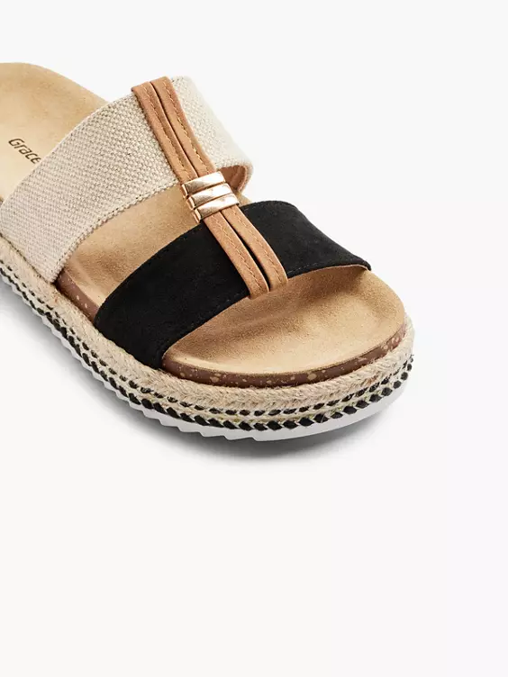 Graceland Pantolette in schwarz