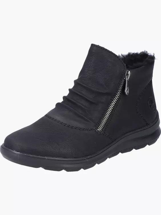 Rieker Damen Slipper in schwarz