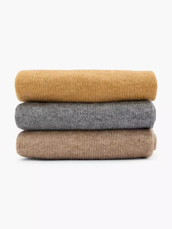Cosy Nature 3er Pack Socken in grau