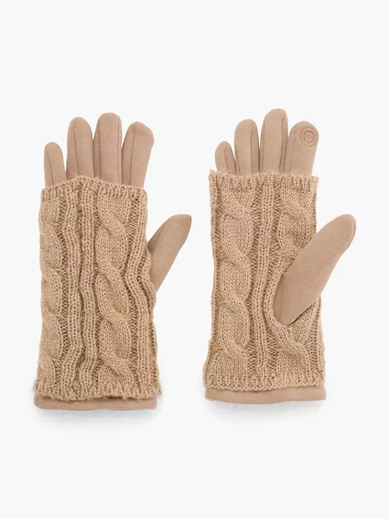 DEICHMANN Handschuhe mit Stulpe in beige