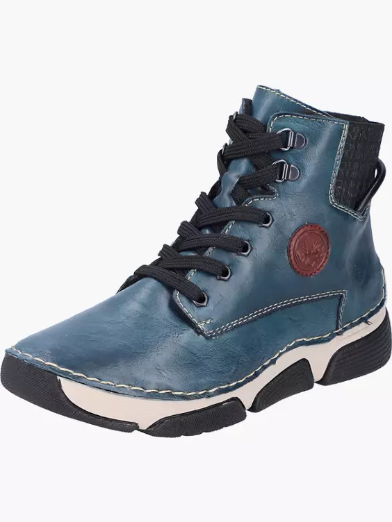Rieker Damen Schnürstiefel in blau