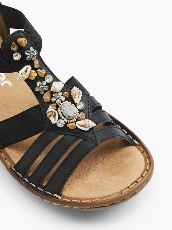 Rieker Sandale in schwarz
