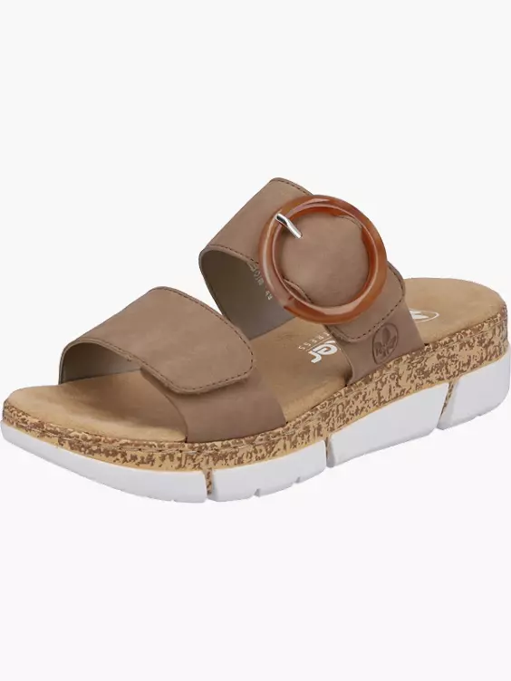 Rieker Damen Pantoletten in beige