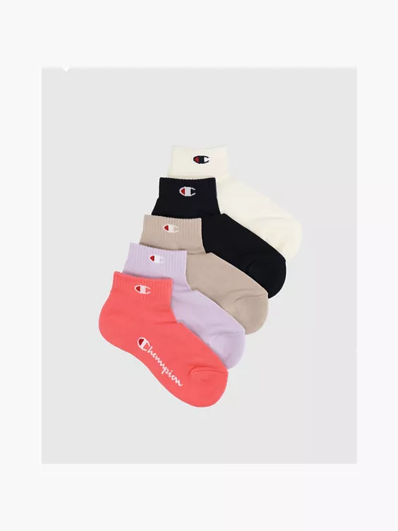Champion 5er Pack Sneakersocken in schwarz