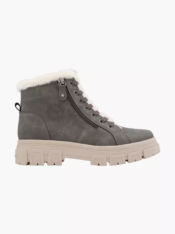 TOM TAILOR Schnürboots in grau