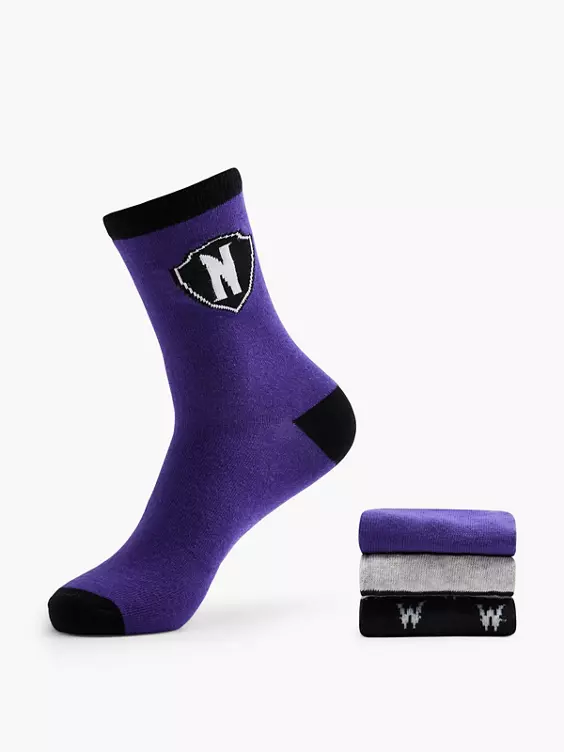 Wednesday 3er Pack Socken in grau