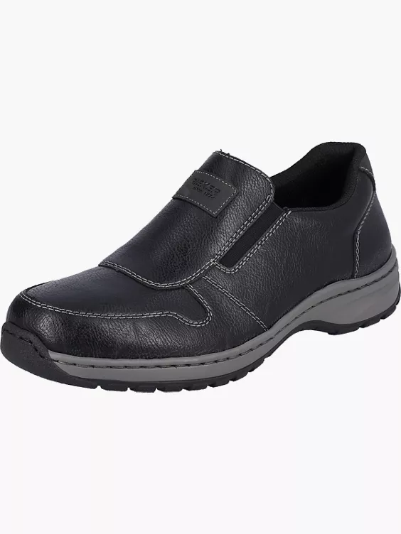 Rieker Herren Slipper in schwarz