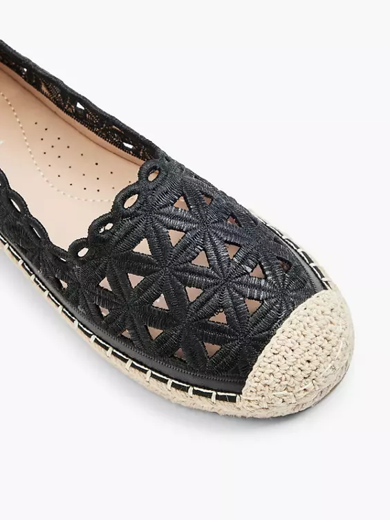 Graceland Espadrille in schwarz